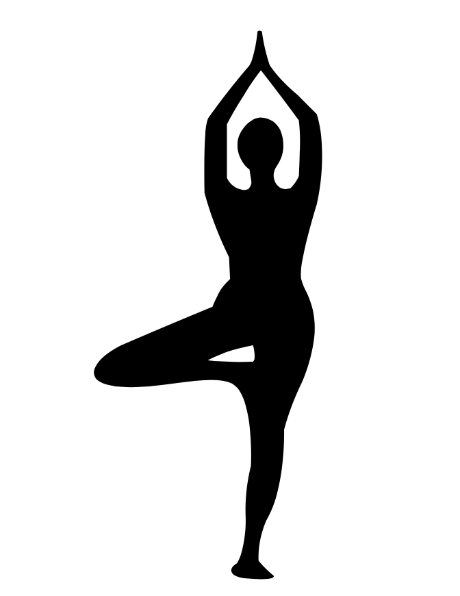 yoga clipart black and white - photo #50